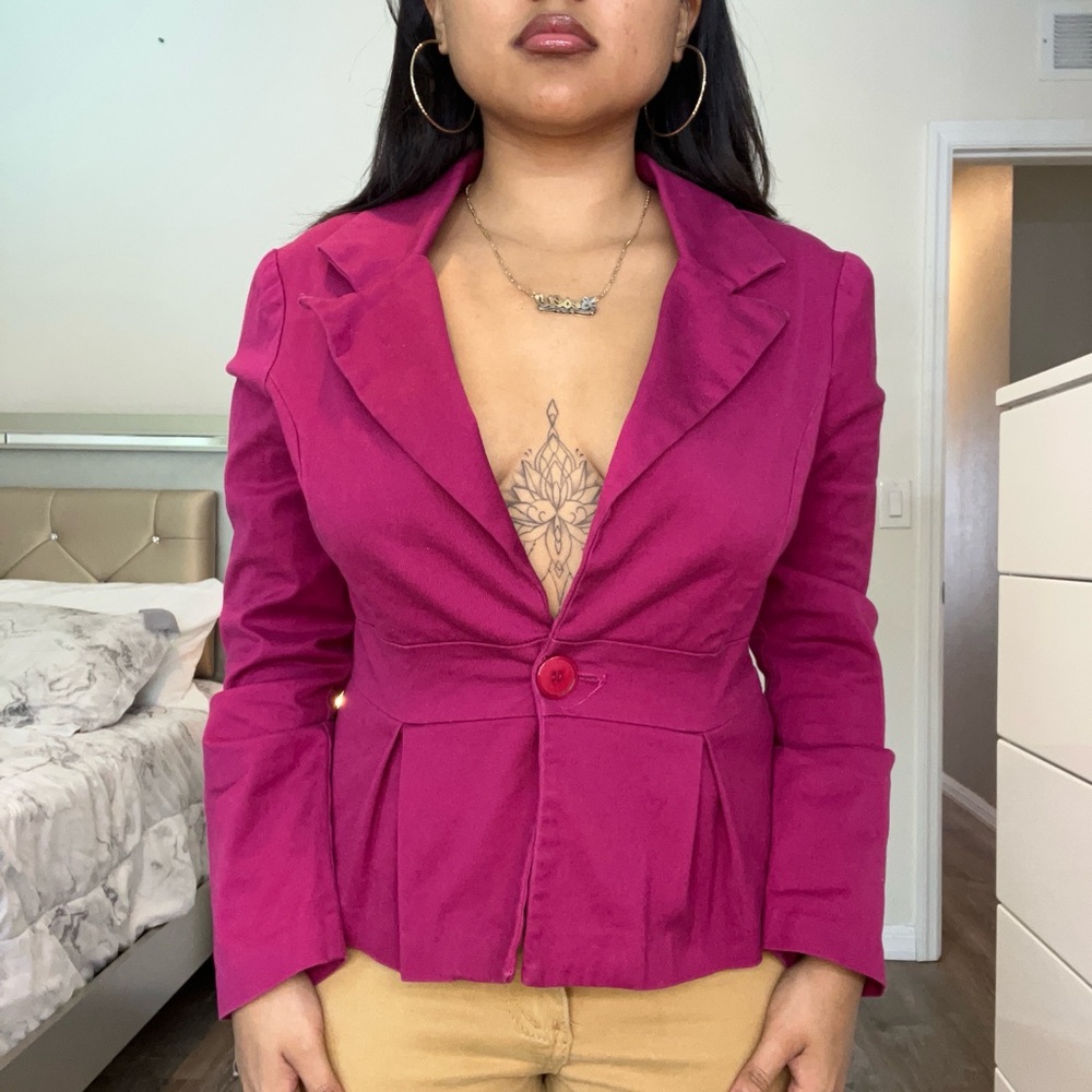 cute magenta blazer
